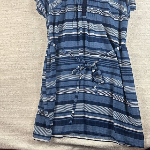 Avenue Womens SZ 26/28 Blue & White Striped Capsule Coastal Everyday Basic Dress - Picture 9 of 13